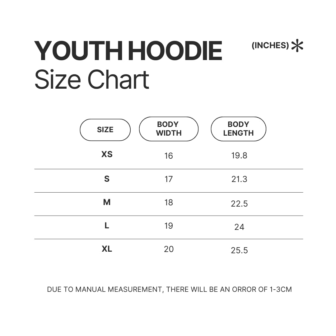 Youth Hoodie Size Chart - Dog Man Merch