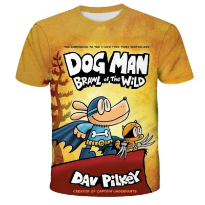 Brawl of the Wild Cartoon Dog Man 3D Kid T-shirt