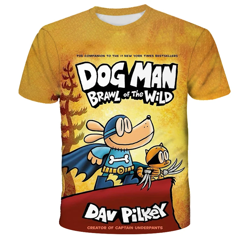 Brawl of the Wild Cartoon Dog Man 3D Kid T-shirt