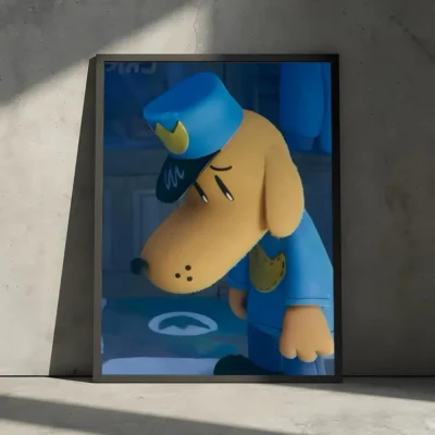 Dog Man So Sad Wall Art