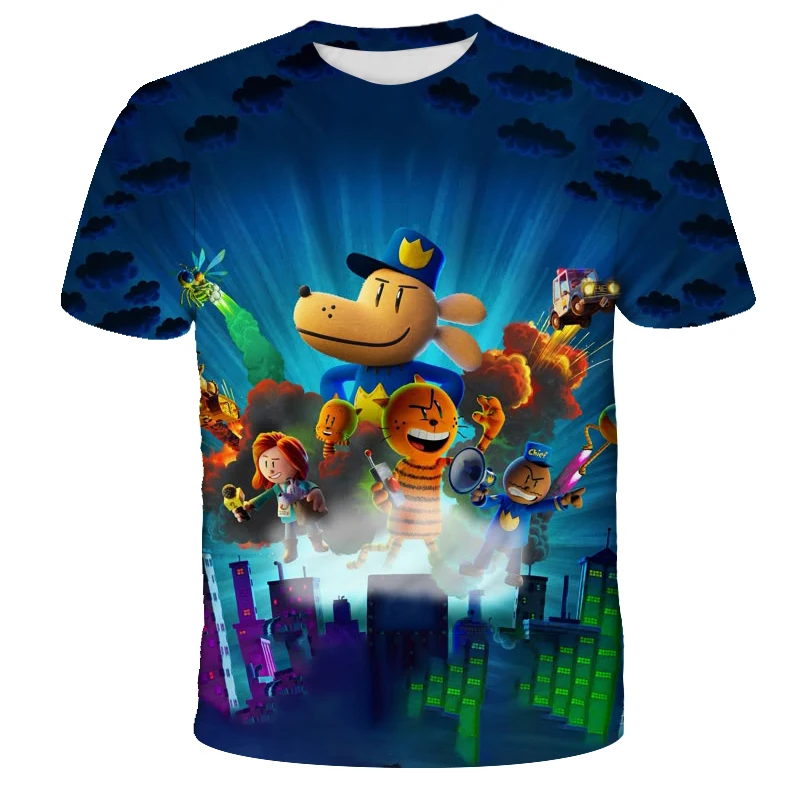 All Characters Cartoon Dog Man 3D Kid T-shirt