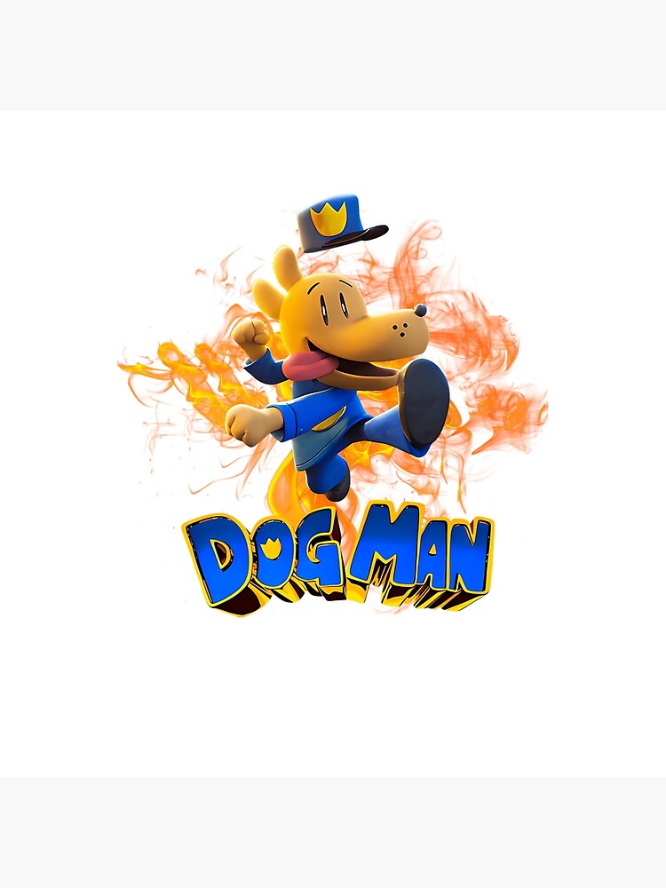 Kid Cartoon Dogman Jump Throw Pillow - Image 2