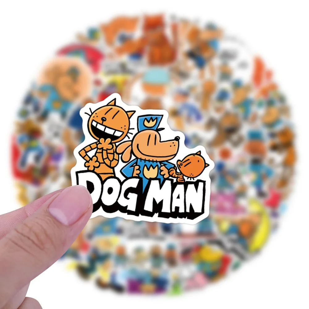 55Pcs Cartoon Anime Dog Man Graffiti Stickers