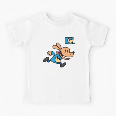 Dogman Cartoon Dog Man Running Kids T-shirt
