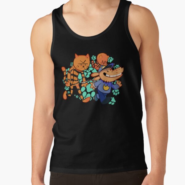 Dog Man Petey And Li'l Pettey Run Away Tank Top - Image 2