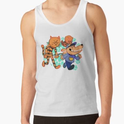 Dog Man Petey And Li'l Pettey Run Away Tank Top