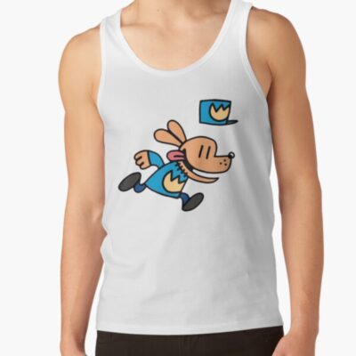 Dogman Cartoon Dog Man Running Tank Top