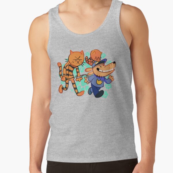 Dog Man Petey And Li'l Pettey Run Away Tank Top - Image 3