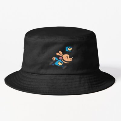 Dog Man Running Bucket Hat