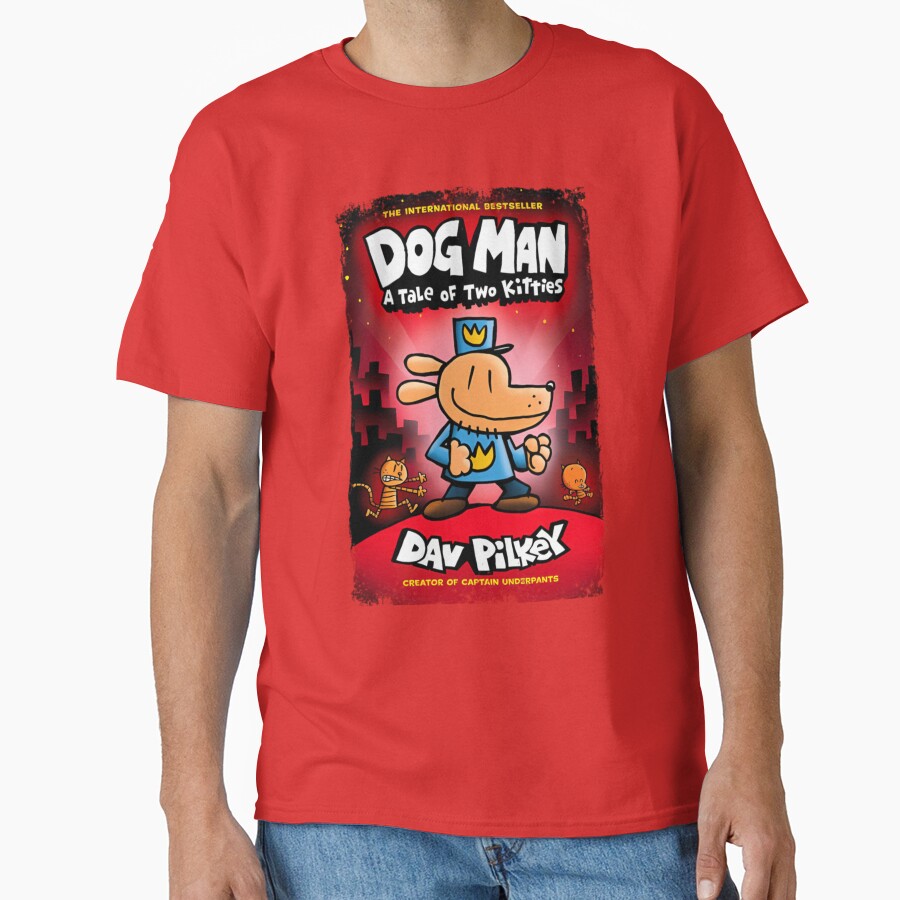 Dogman A Table Of Two Kitties Dav Pikey T-shirt - Image 5