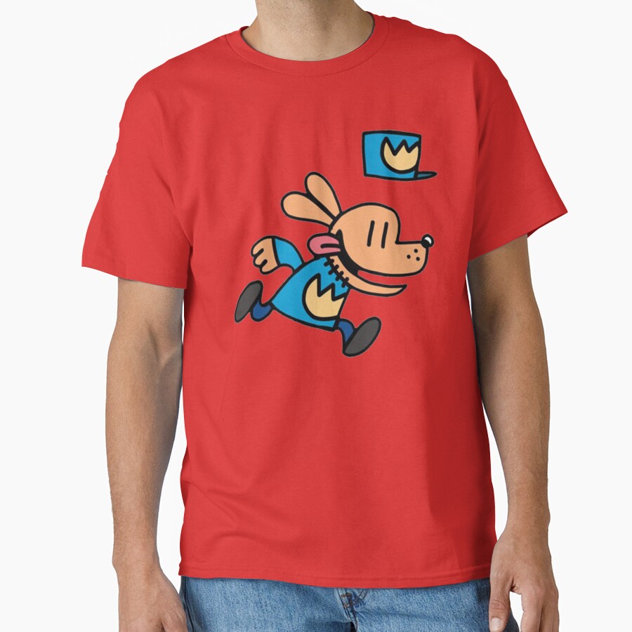 Dogman Cartoon Dog Man Running T-shirt - Image 5