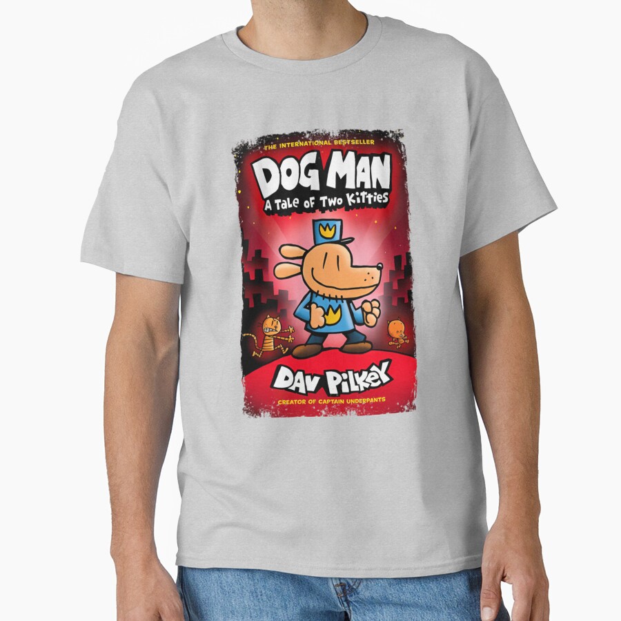 Dogman A Table Of Two Kitties Dav Pikey T-shirt - Image 3