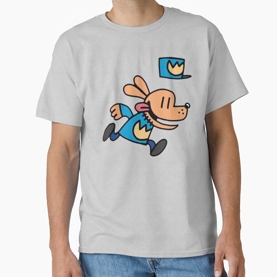 Dogman Cartoon Dog Man Running T-shirt - Image 3