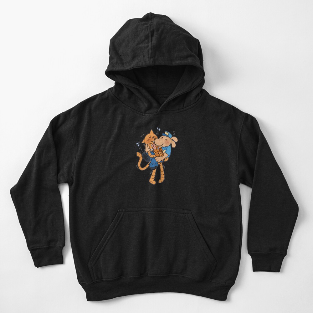 Dogman Petey The Cat X Dog Man Kids Hoodie - Image 3