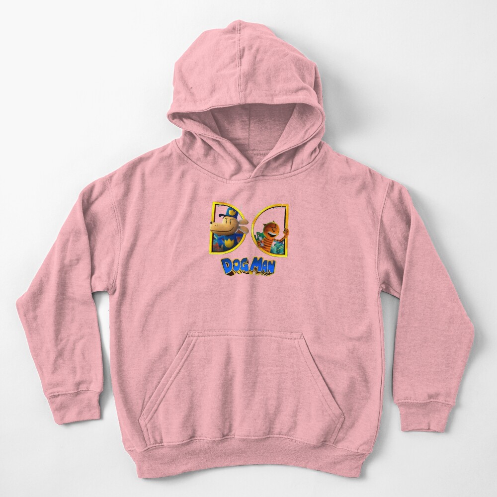 Dogman Cartoon Dog Man And Petey Kids Hoodie