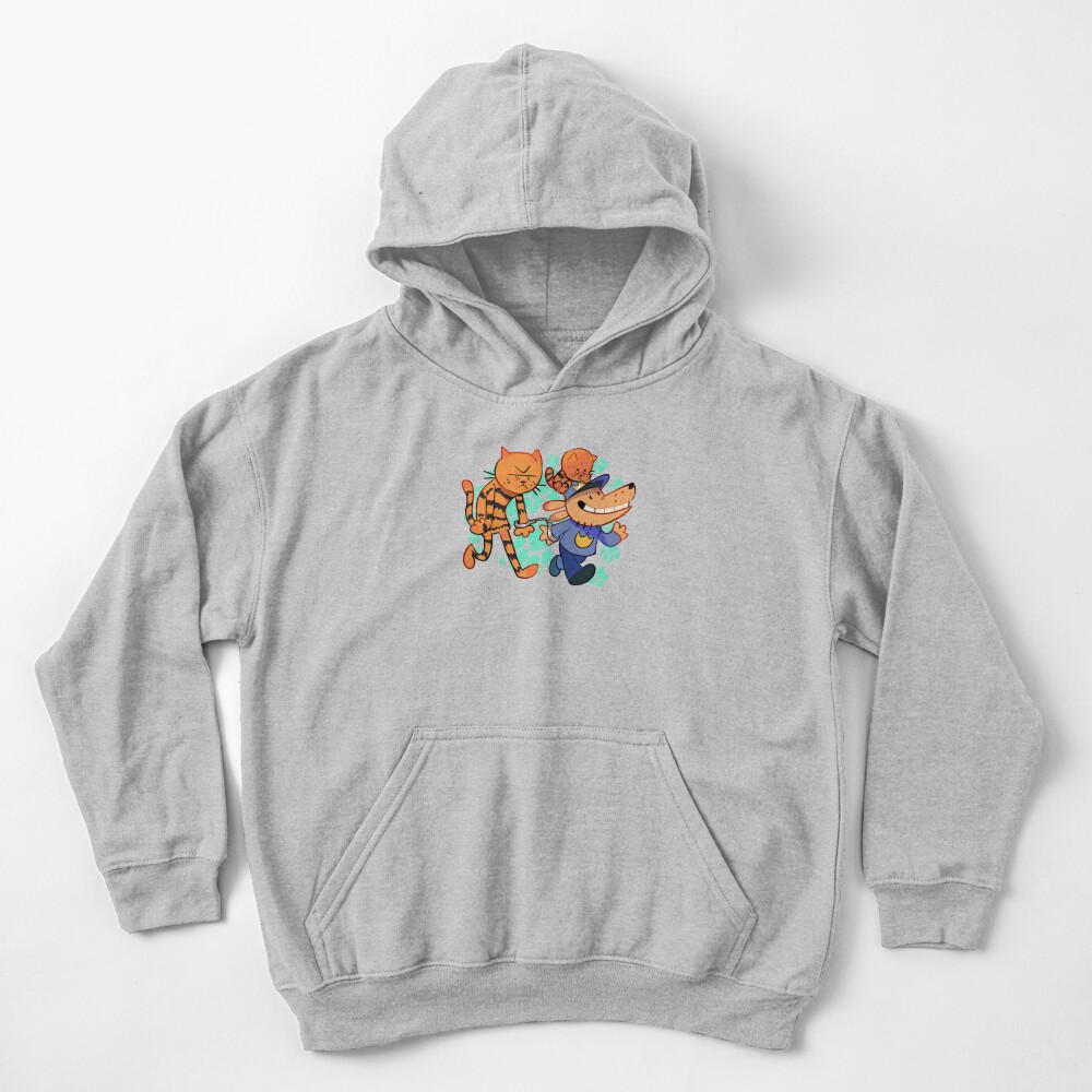 Dog Man Petey And Li'l Pettey Run Away Kids Hoodie