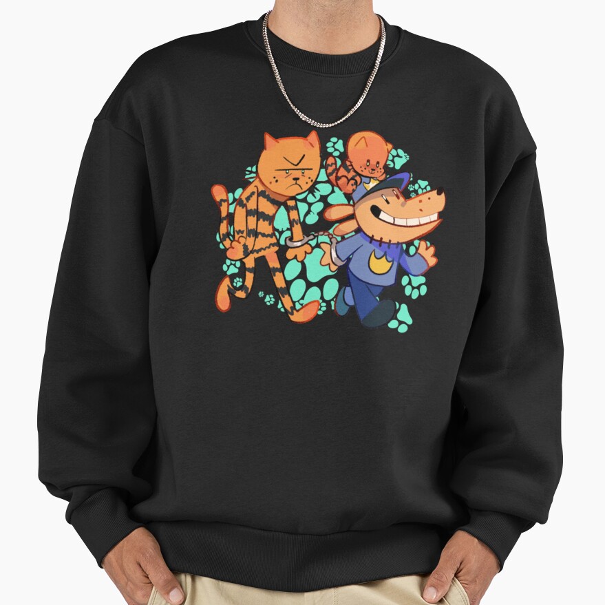 Dog Man Petey And Li'l Pettey Run Away Sweatshirt - Image 2
