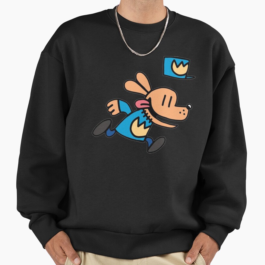 Dogman Cartoon Dog Man Running Sweatshirt - Image 2