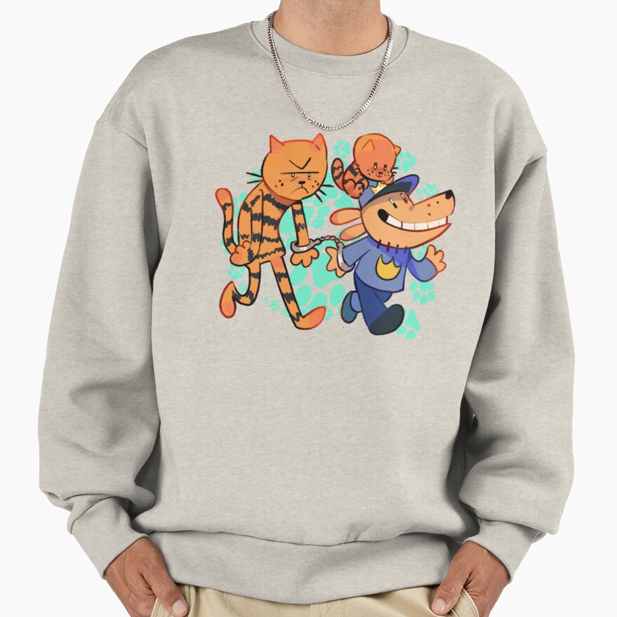 Dog Man Petey And Li'l Pettey Run Away Sweatshirt - Image 3