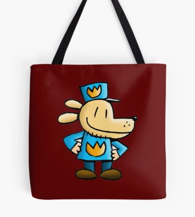 Dogman Red Background Tote Bag