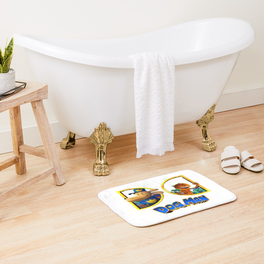 Dogman Cartoon Dog Man And Petey Bath Mat - Image 2