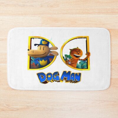 Dogman Cartoon Dog Man And Petey Bath Mat