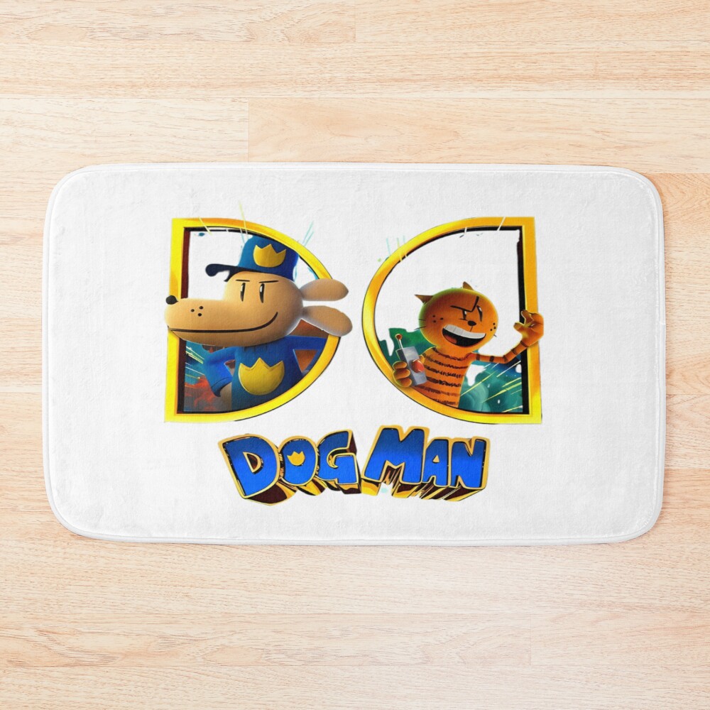 Dogman Cartoon Dog Man And Petey Bath Mat