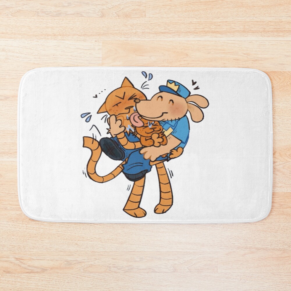Dogman Petey The Cat X Dog Man Bath Mat