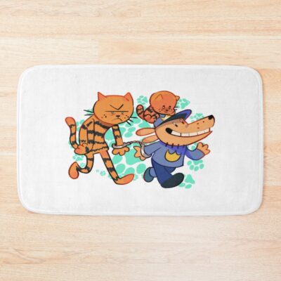 Dogman Cartoon Kids Happy Bath Mat