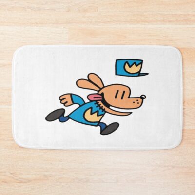 Cartoon Kids Dog Man Dog Man Running Bath Mat