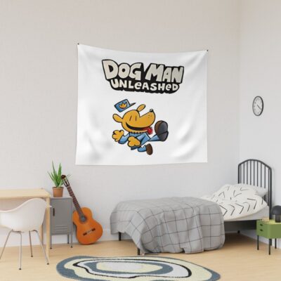 Dogman Cartoon Unleashed Tapestry