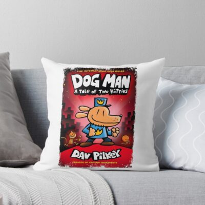 Dogman A Table Of Two Kitties Throw Pillow