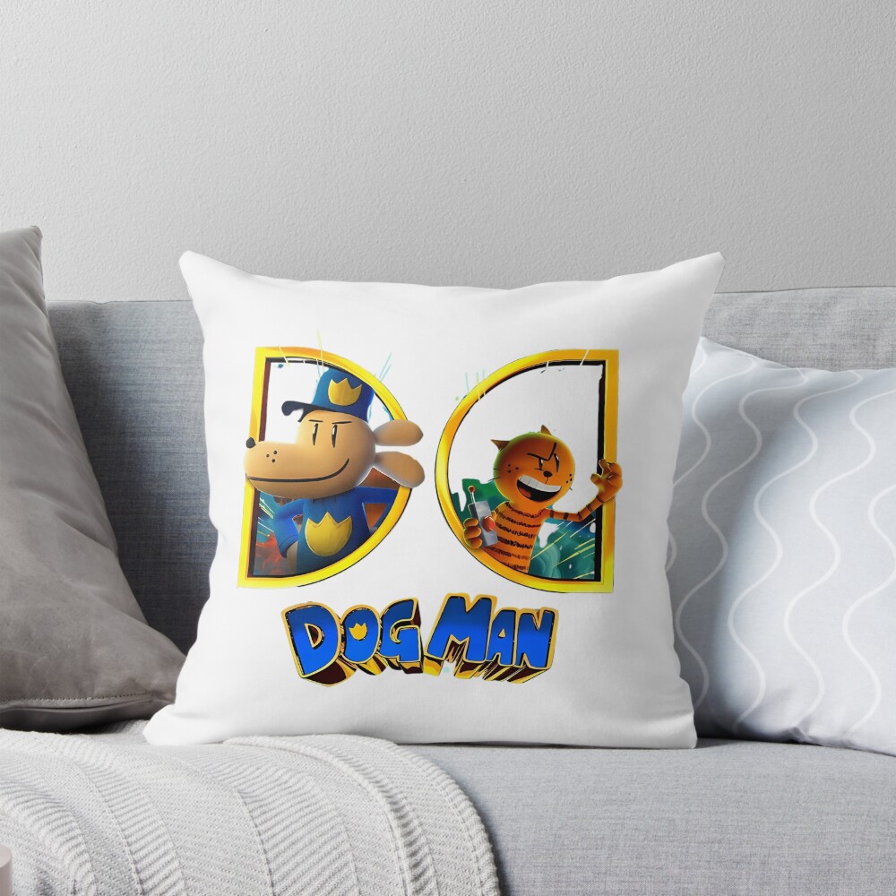 Dog Man And Petey Throw Pillow