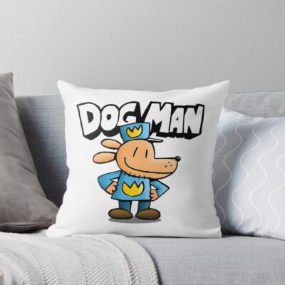 Dogman Cartoon Kids Dog Man Throw Pillow