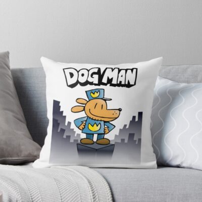 Dogman Cartoon Kids Tower Throw Pillow